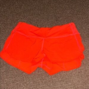 lululemon athletica Neon Orange Women’s Athletic Shorts